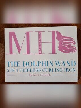 NIB Dolphin Wand curling iron mermaid blue boxed beauty *WITHOUT Crystals